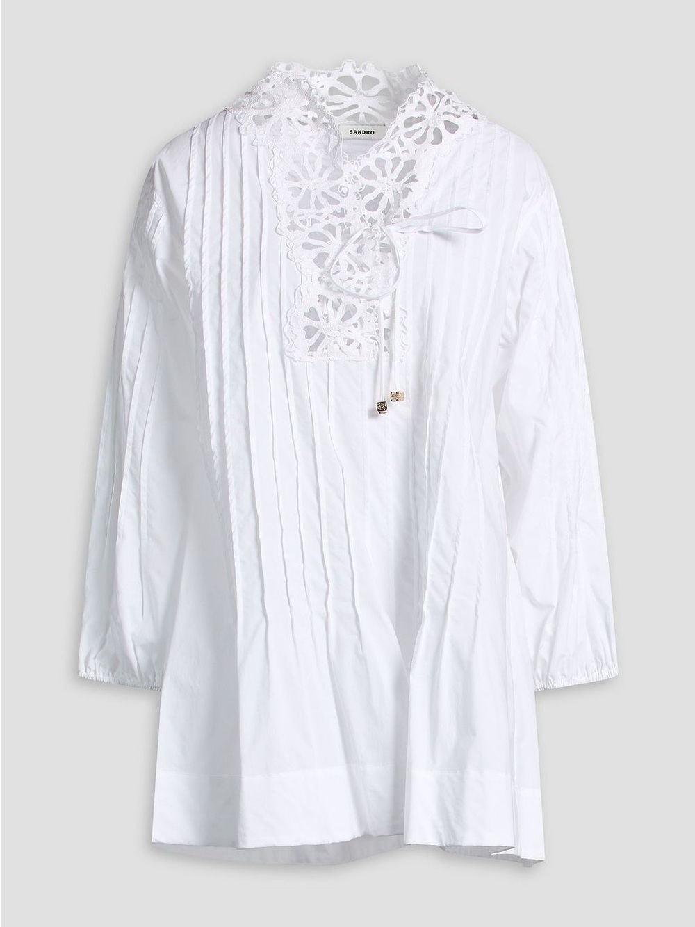 Sandro Lace Trim Mini Dress